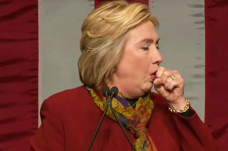 hillary coughing